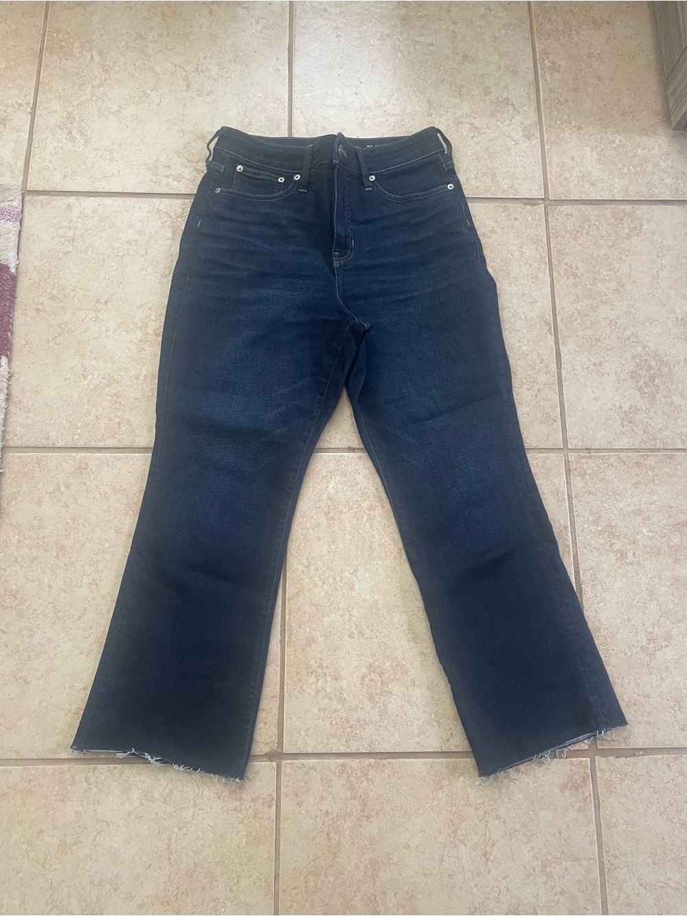 J. Crew Dark Indigo Curvy High-rise Kickout Flare Jeans